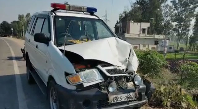 कुरुक्षेत्र के पिहोवा में हरियाणा के डिप्टी CM दुष्यंत चौटाला के काफिले का एक्सीडेंट