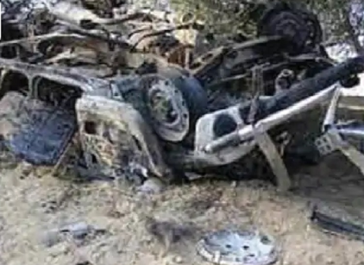 ओवर स्पीड कारण बोलेरो खाई में गिरी, ड्राइवर की मौत