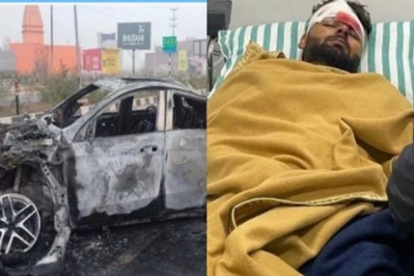 बाल-बाल बचे क्रिकेटर ऋषभ पंत, डिवाइडर से टकराकर कार बनी आग का गोला