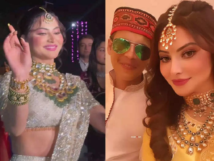 भाई की शादी में गांव पहुंची उर्वशी रौतेला, बारात में किया जोरदार डांस