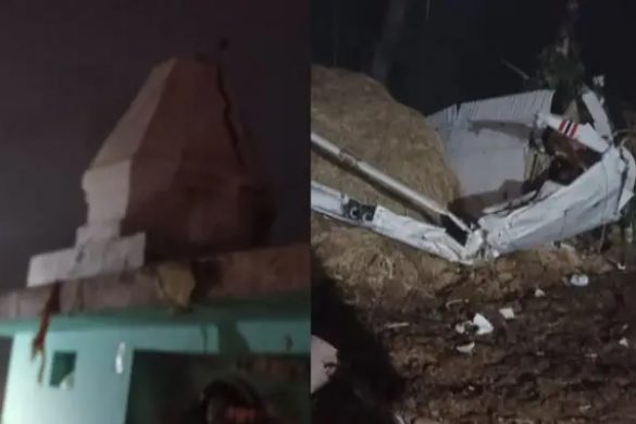 मंदिर के गुंबद से टकराकर ट्रेनी प्लेन क्रैश, पायलट की मौत
