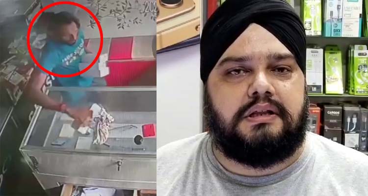 मोगा में मोबाइल की दुकान में दिन-दिहाड़े, घटना सीसीटीवी में कैद