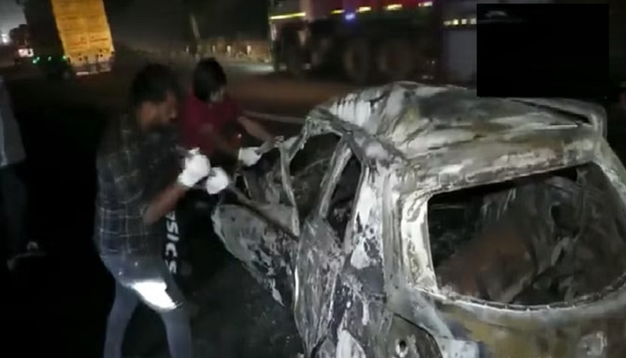 हरियाणा : टैंकर ने मारी कार और पिकअप को टक्कर, 4 लोगों की हुई मौत