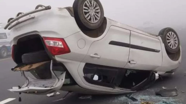 हाई अलर्ट के बीच लुटेरों ने दिखाई पिस्‍तौल, युवती ने भगाई कार; अनियंत्रित होकर पलटी