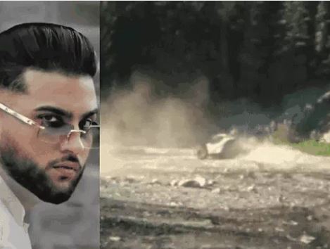 पंजाबी सिंगर करण औजला का एक्सीडेंट:गाने की शूटिंग के दौरान कार पलटी; बोले- मेरी गर्दन लगभग टूटने वाली थी